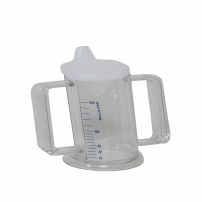HandyCup met deksel - transparant met maatvoering PR65646-M