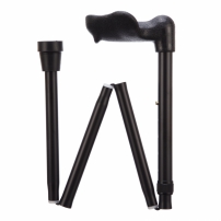 Opvouwbare wandelstok anatomisch - zwart rechts PR30107F-BK