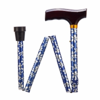 Opvouwbare wandelstok - gebloemd 74 - 84 cm PR30120-BPS
