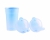 Drinkbekerset met lange tuitdeksels - transparant PR65666
